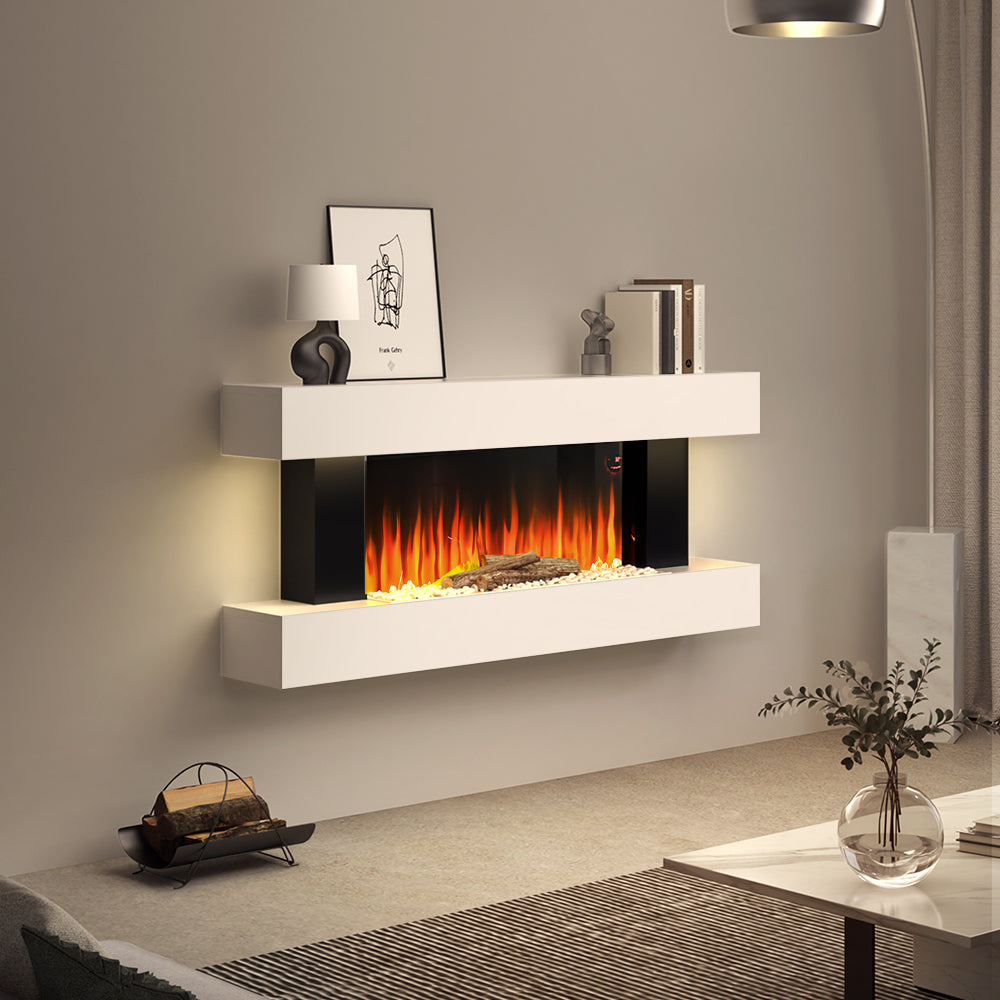 1000W/2000W Wall Mounted/Freestanding Electric Fireplace with Mantel 0