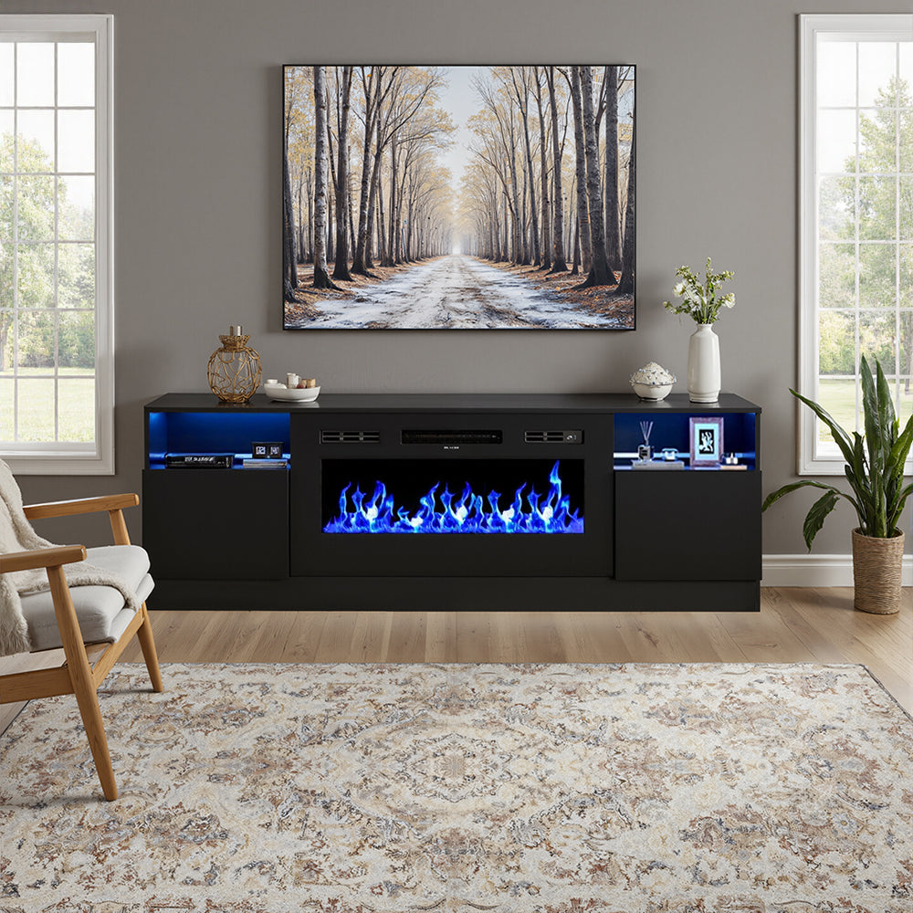 36 Inch Modern Recessed Electric Fireplace(without cabinet) 1