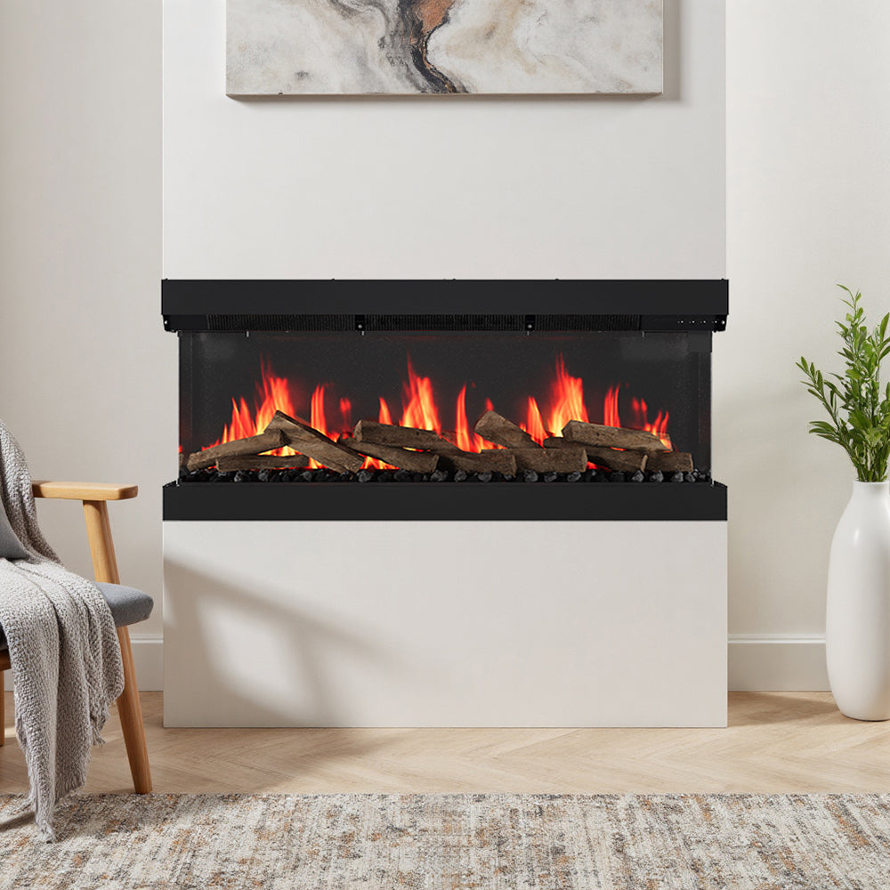 50/60 Inch 3-Sided Modern Smart Electric Fireplace with Remote Control 1