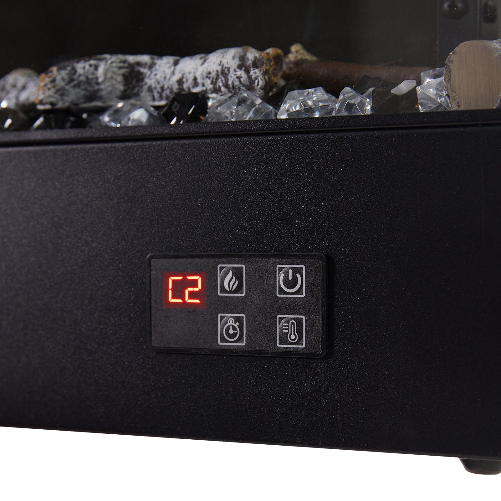 60 Inch Modern Recessed Electric Fireplace with Remote 6