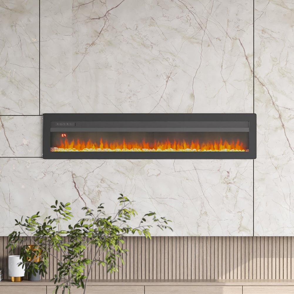 60 Inch Wall Mounted/Freestanding Electric Fireplace 8