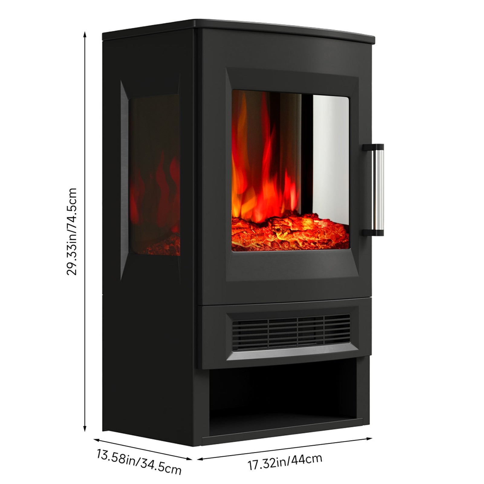 Freestanding LED Electric Fireplace with Remote Control 7
