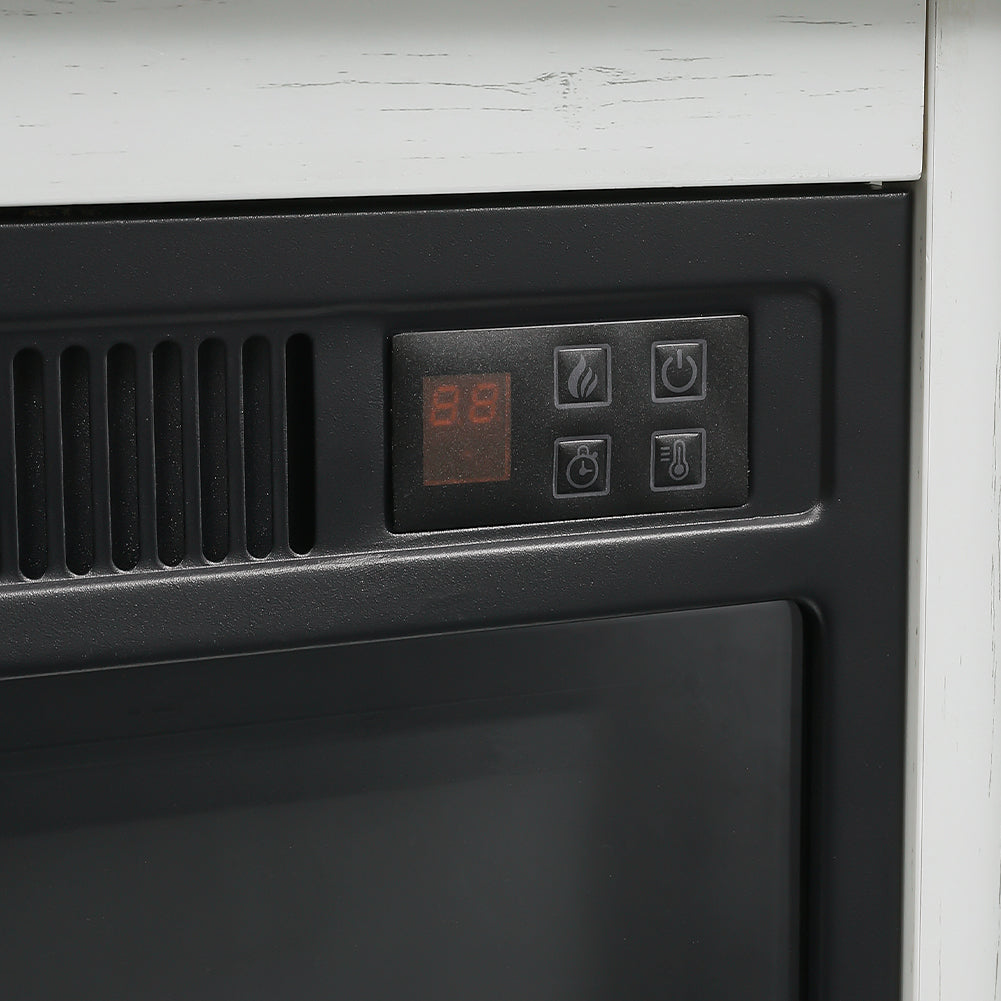 Recessed Electric Fireplace Suite with TV Stand 7