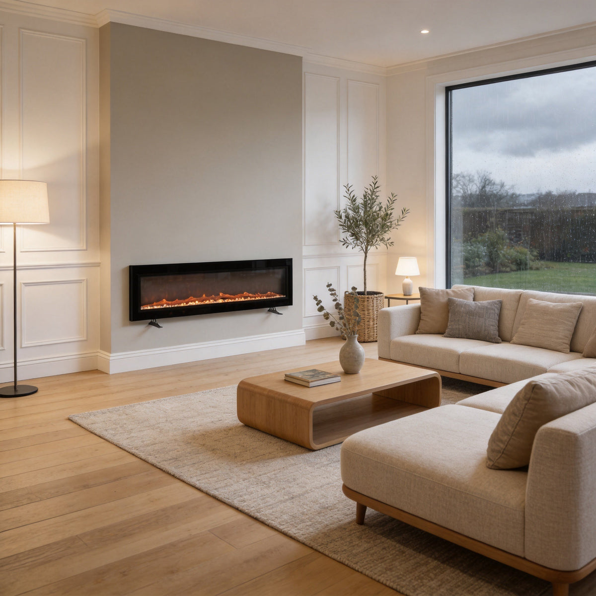 40/50/60″ Electric Fireplace with 12 Flame Colours