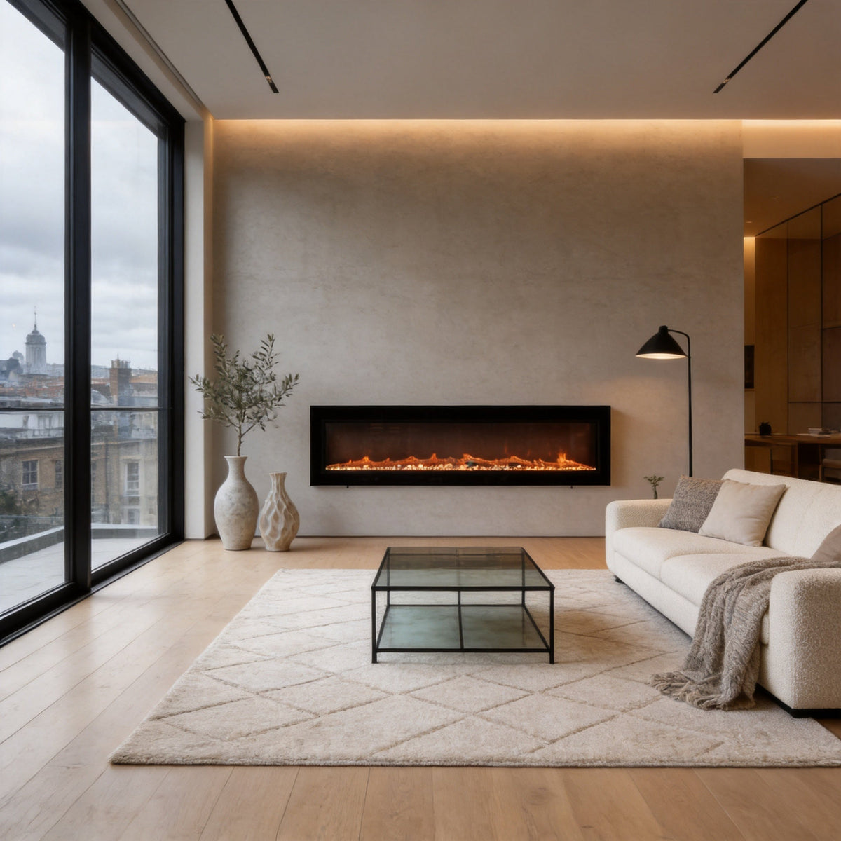 40/50/60″ Electric Fireplace with 12 Flame Colours