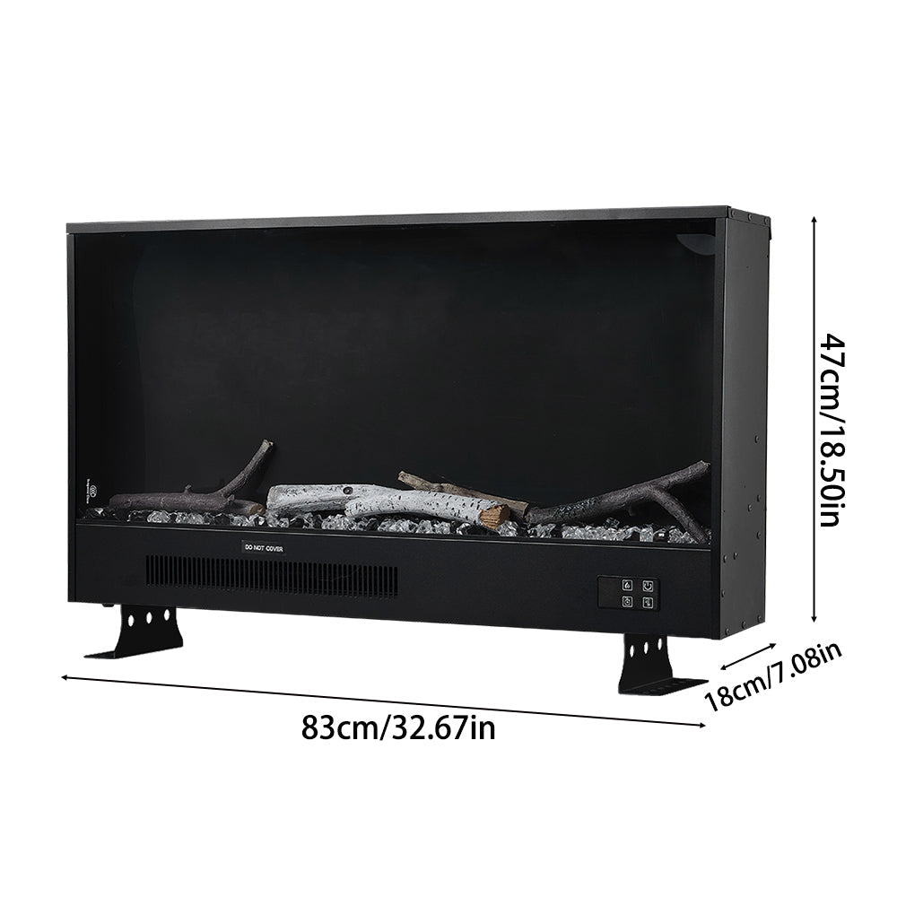 32 Inch Recessed Electric Fireplace with Remote Control 5