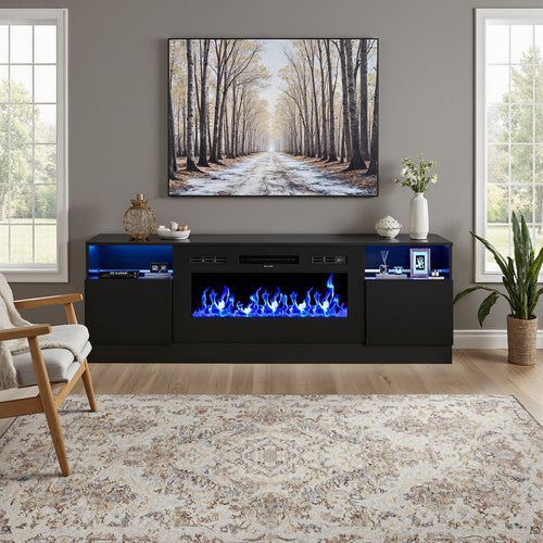 36 Inch Modern Recessed Electric Fireplace(without cabinet) 1