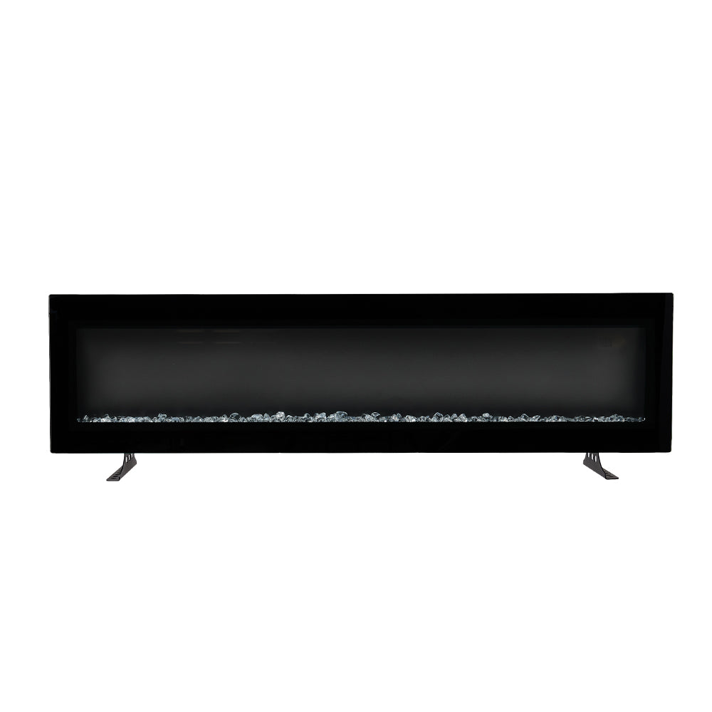 40/50/60 Inch Best Modern LED Electric Fireplace Heater Wall-mounted with Tempered Glass & Remote and 9 Flame Colours 2