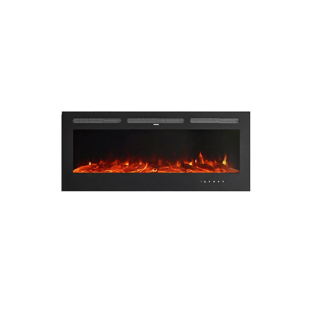 40 Inch Insert/Wall Mounted Electric Fireplace with Crystal Decor and Remote Control 1