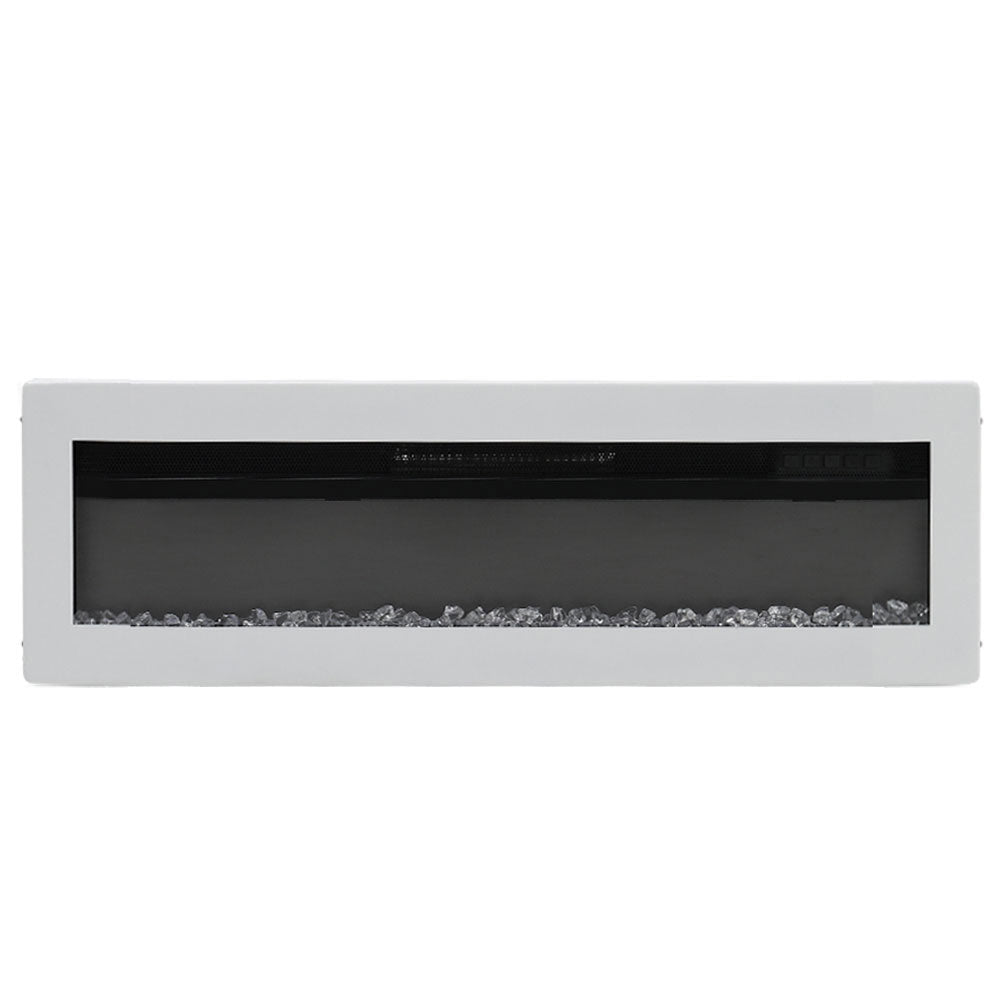 50 Inch Best Modern LED Electric Fireplace Heater Inserts with Tempered Glass & Remote and Adjustable Flames 5