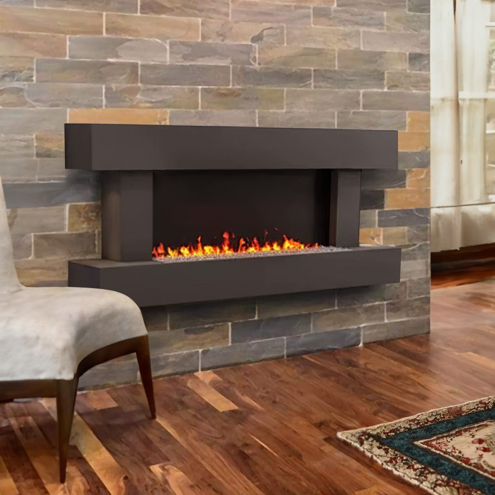 52inch Wall Mounted Led Electric Fireplace with Remote Control 3