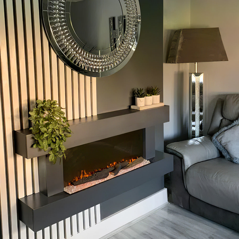 52inch Wall Mounted Led Electric Fireplace with Remote Control 4