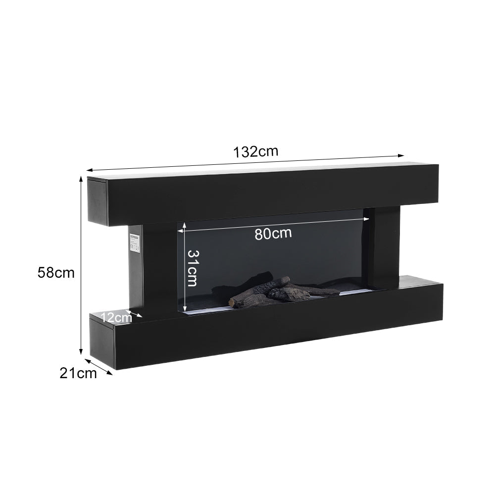 52inch Wall Mounted Led Electric Fireplace with Remote Control 7