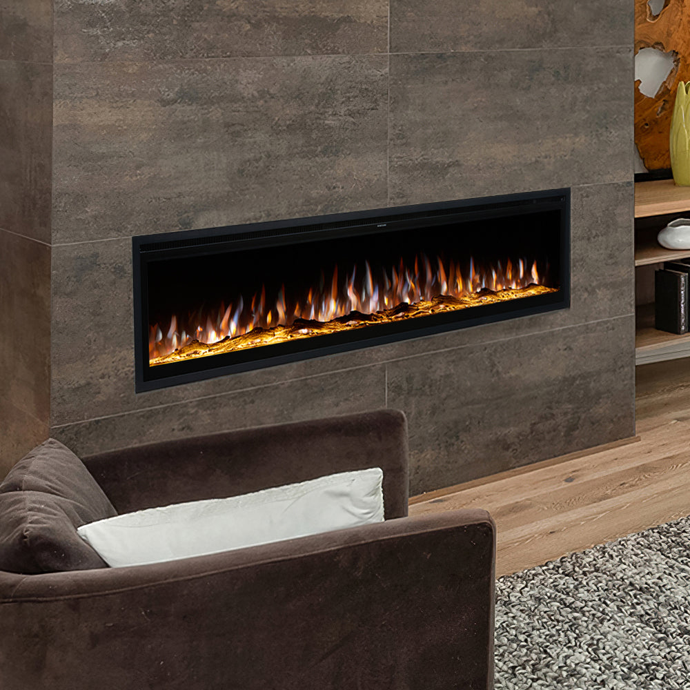 60 Inch Electrical Fireplace with Remote & Safety Features 1