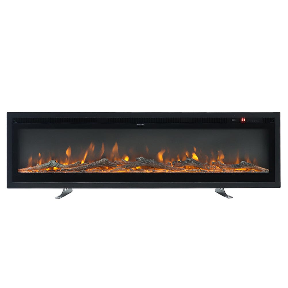 70/80 Inch Recessed & Wall Mounted & Freestanding LED Electric Fireplace with 12 Flame Colours 2