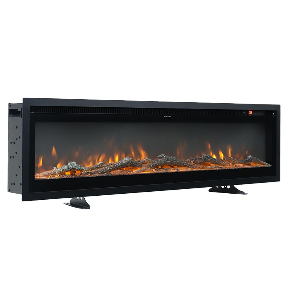 70/80 Inch Recessed & Wall Mounted & Freestanding LED Electric Fireplace with 12 Flame Colours 6