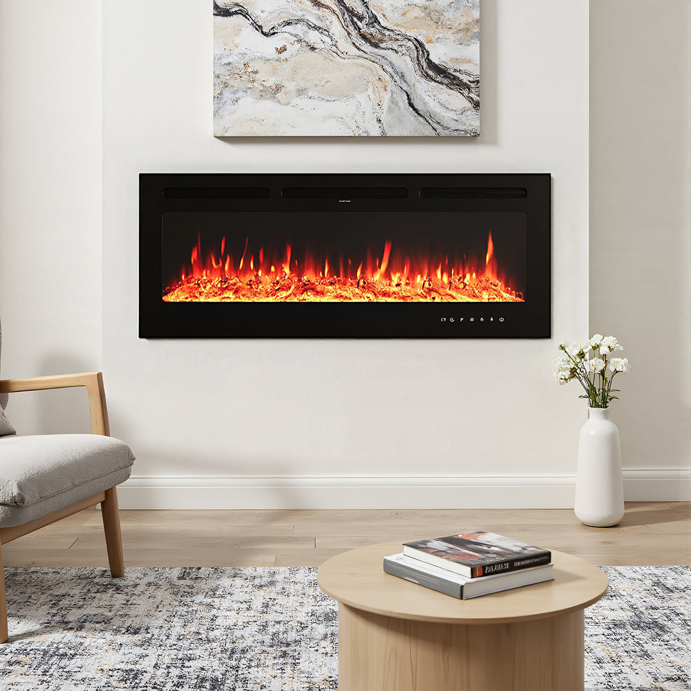 70 Inch Insert/Wall Mounted Electric Fireplace with 9 Colours and 5 Brightness Settings 0
