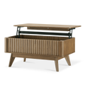 Sen fluted lift-top coffee table in Walnut-effect finish — MOKURRA
