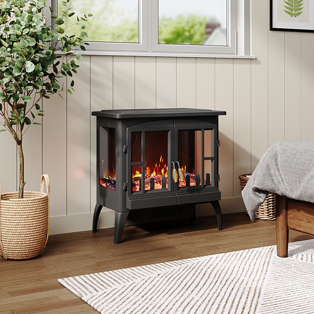 Freestanding LED Electric Fireplace Heater 2