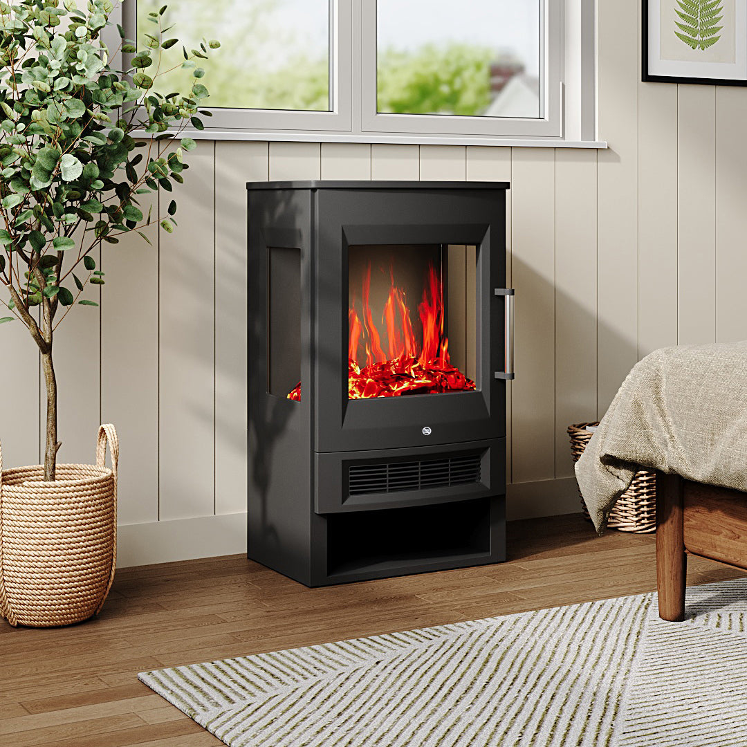 Freestanding LED Electric Fireplace with Remote Control 2