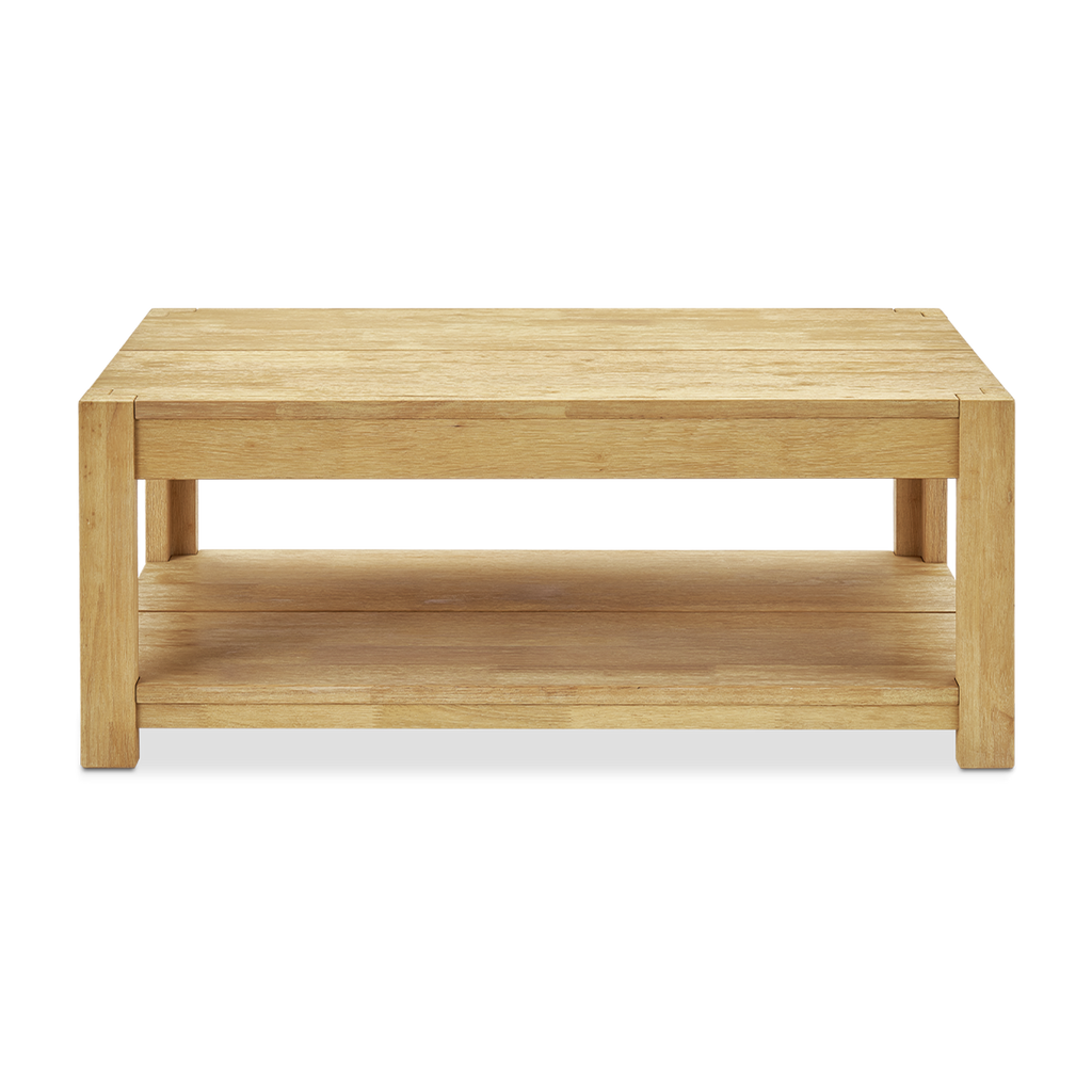 Muku solid rubberwood rectangular coffee table — MOKURRA