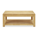 Muku solid rubberwood rectangular coffee table — MOKURRA