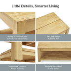 Muku solid rubberwood rectangular coffee table — MOKURRA