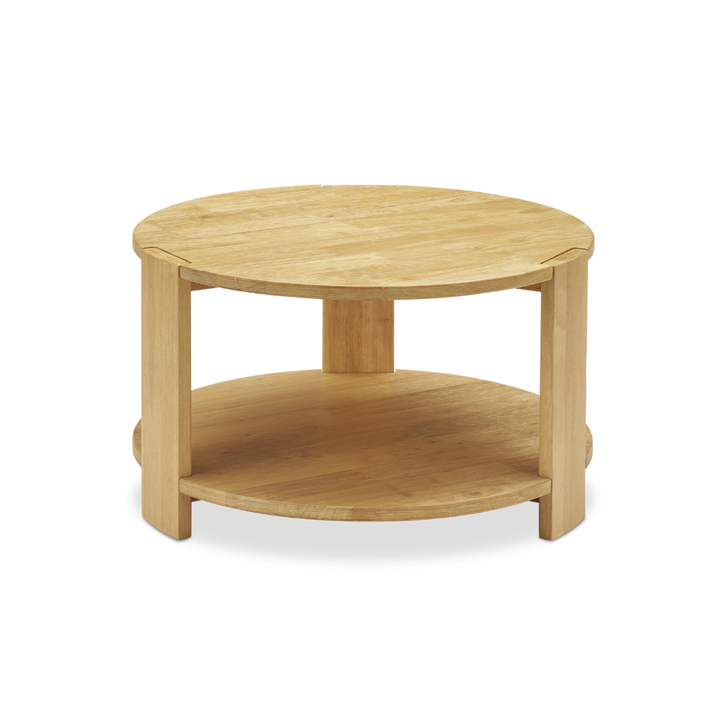 Muku solid rubberwood round coffee table — MOKURRA