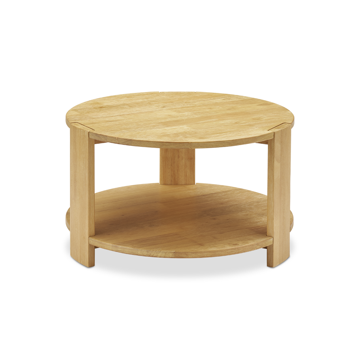 Muku solid rubberwood round coffee table — MOKURRA