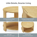 Muku solid rubberwood round coffee table — MOKURRA