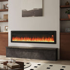 60″ Electric Fireplace with 12 Flame Colours
