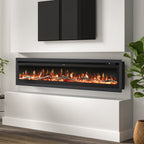 70/80″ Electric Fireplace with 12 Flame Colours