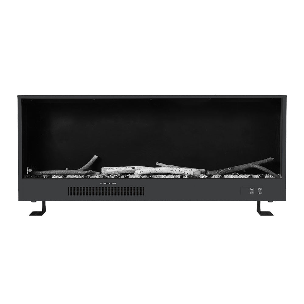Recessed Electric Fireplace with Remote Control & Adjustable Flame Brightness 1