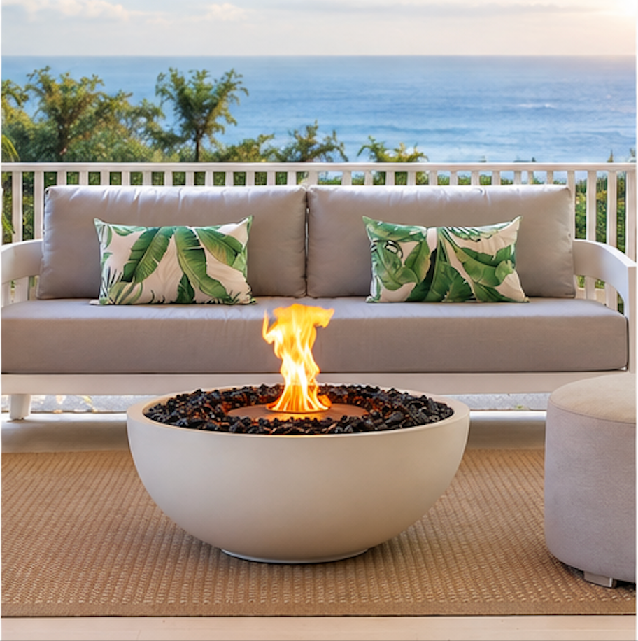 Wieland Fire Bowl, Bioethanol or Gas, Round Stainless Steel