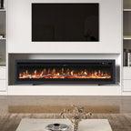 70/80″ Electric Fireplace with 12 Flame Colours