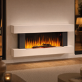 White Electric Fireplace & Surround, 1000W/2000W — Akari
