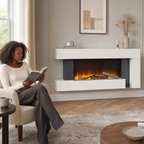 C-Frame Electric Fireplace with 7-Day Timer — Kanso