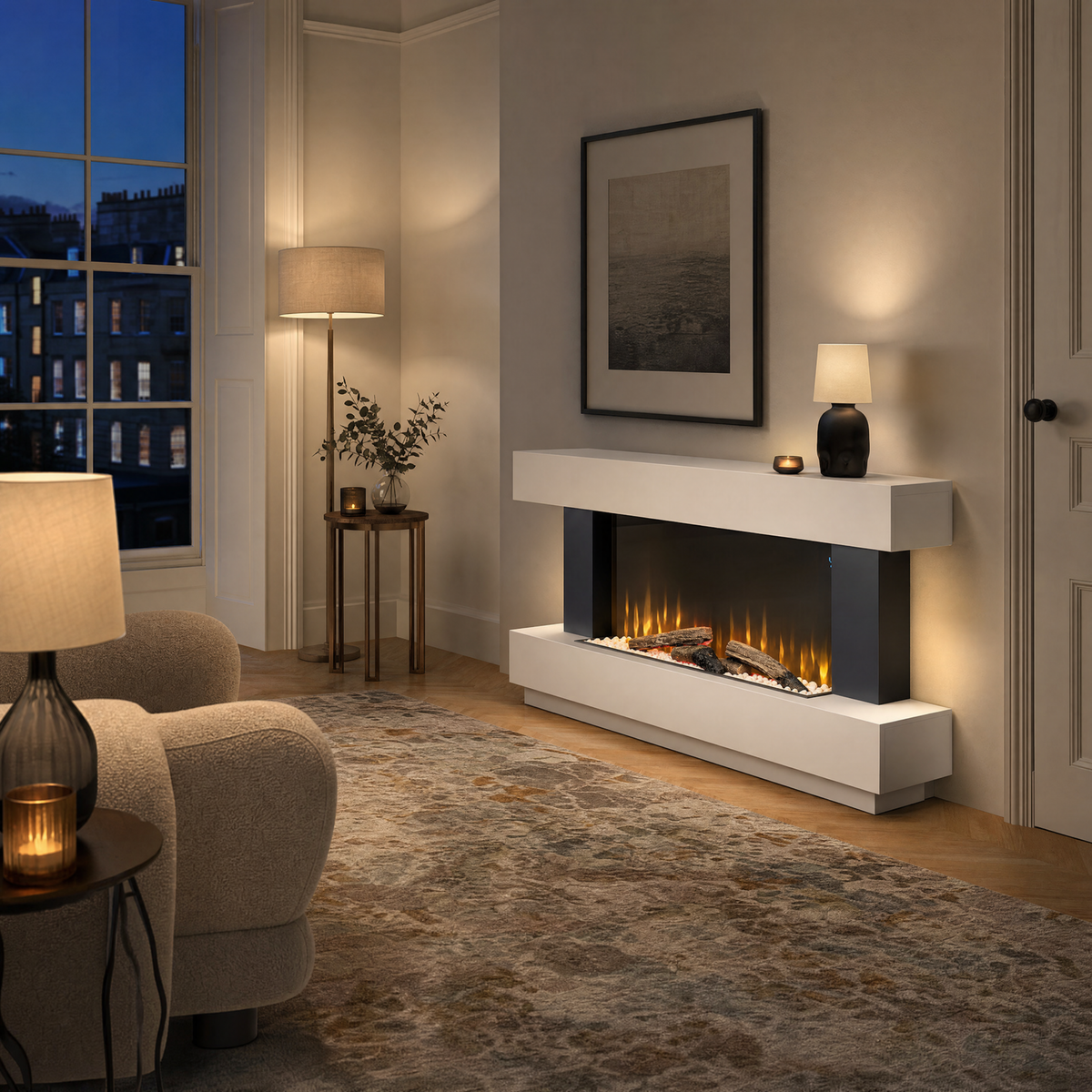 Electric Fireplace & Surround with Wi-Fi — Mori