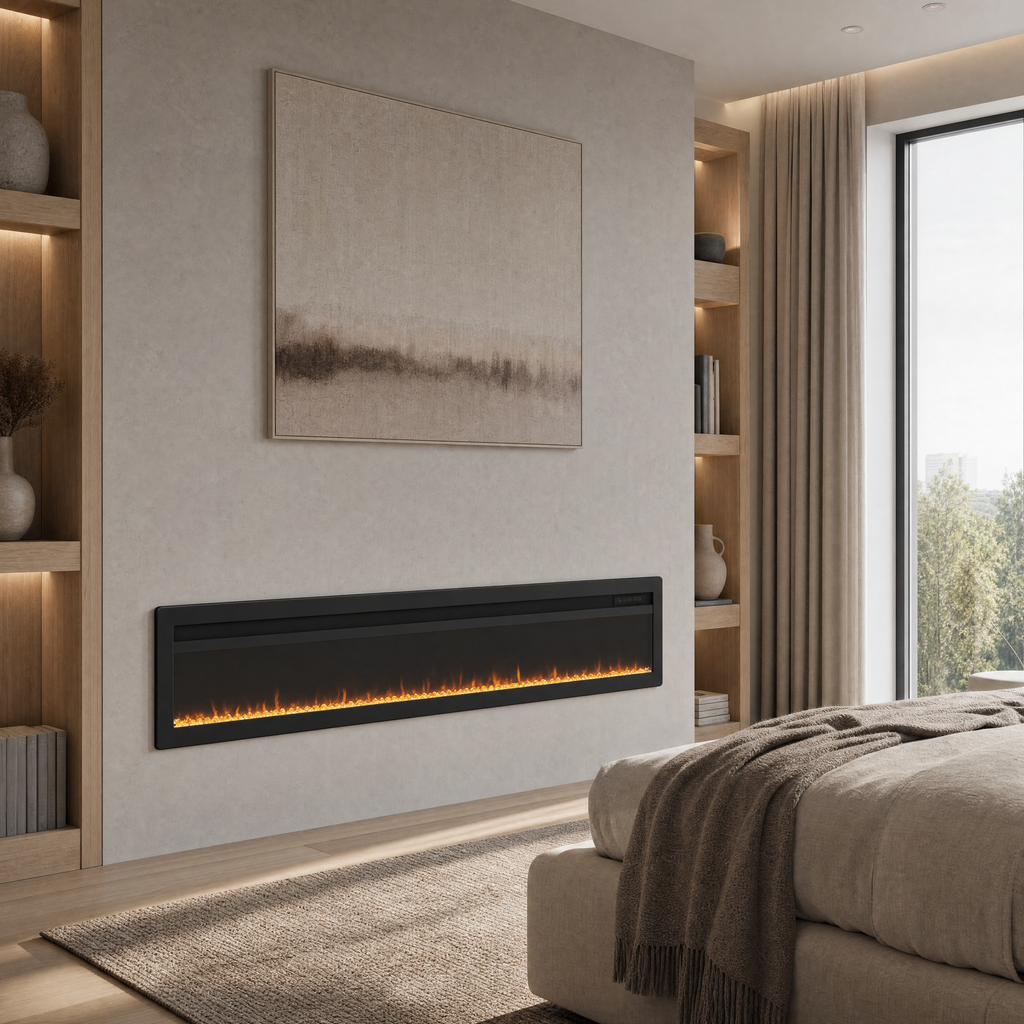 60″ Electric Fireplace with 12 Flame Colours — Sumi