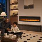 60″ Electric Fireplace with 12 Flame Colours — Sumi