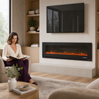 50/60/72″ Electric Fireplace with 12 Flame Colours — Aoi