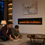 70/80″ Electric Fireplace with 12 Flame Colours — Hikari