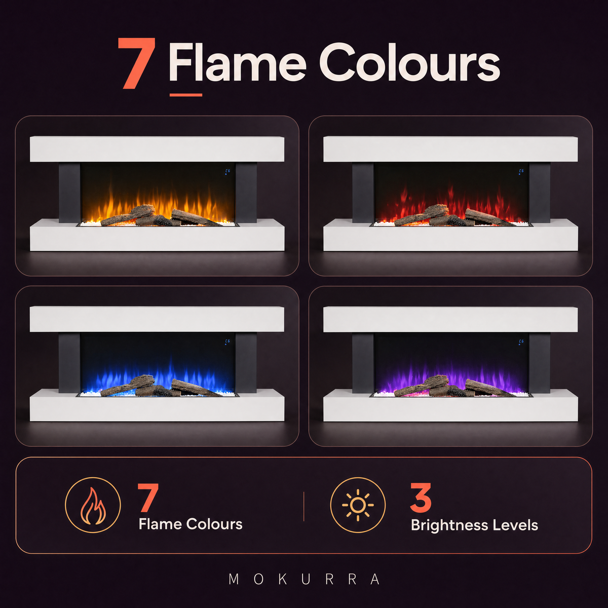 Electric Fireplace & Surround with Wi-Fi — Mori
