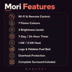 Electric Fireplace & Surround with Wi-Fi — Mori