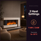C-Frame Electric Fireplace with 7-Day Timer — Kanso