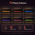 40/50/60″ Electric Fireplace with 12 Flame Colours — Kaede