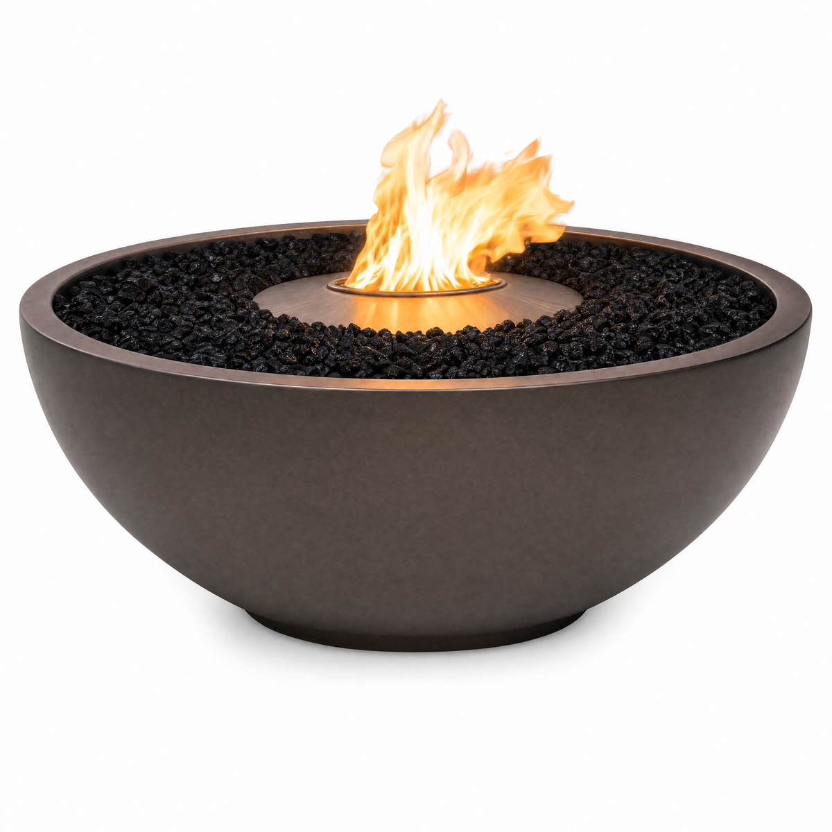 Wieland Fire Bowl, Bioethanol or Gas, Round Stainless Steel