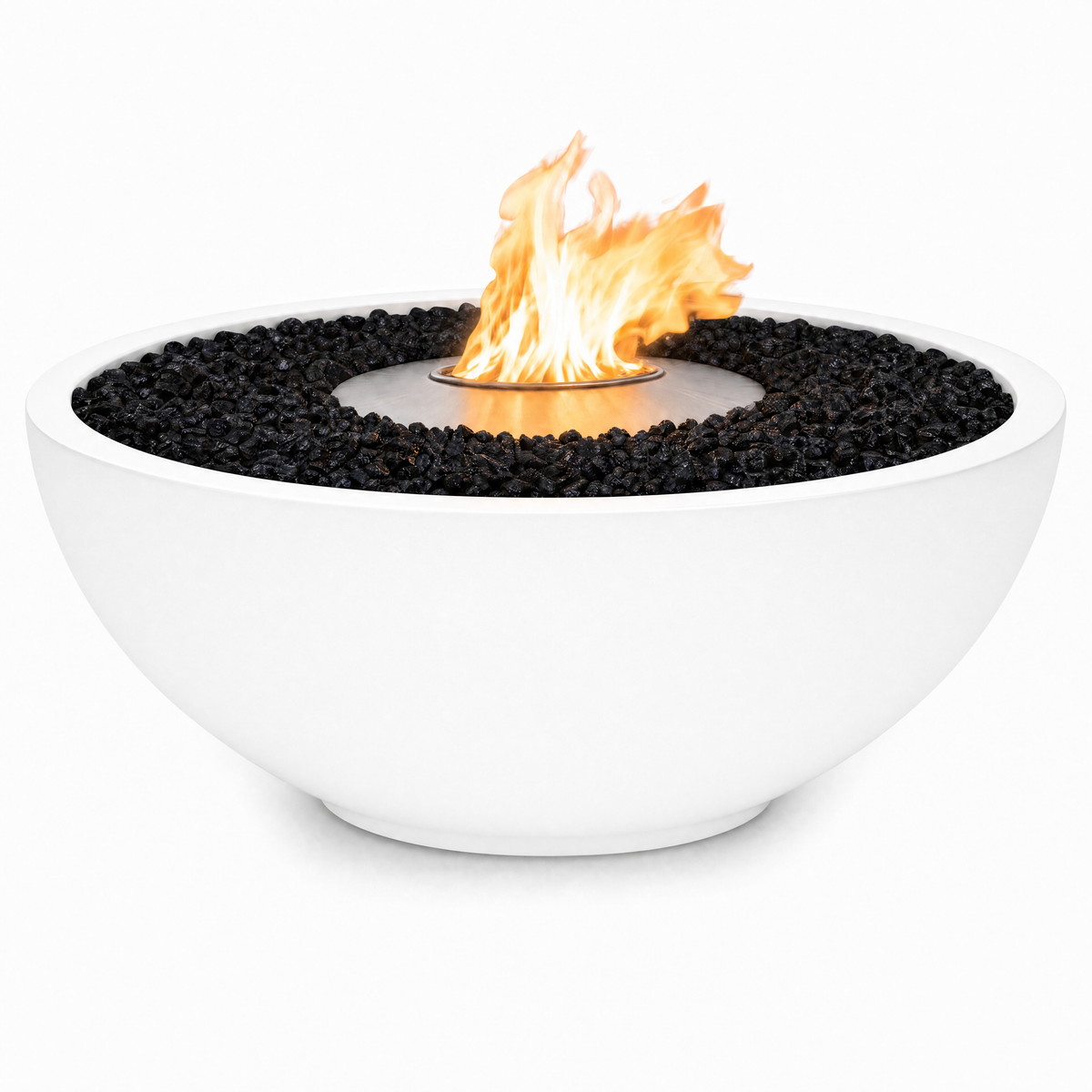 Wieland Fire Bowl, Bioethanol or Gas, Round Stainless Steel