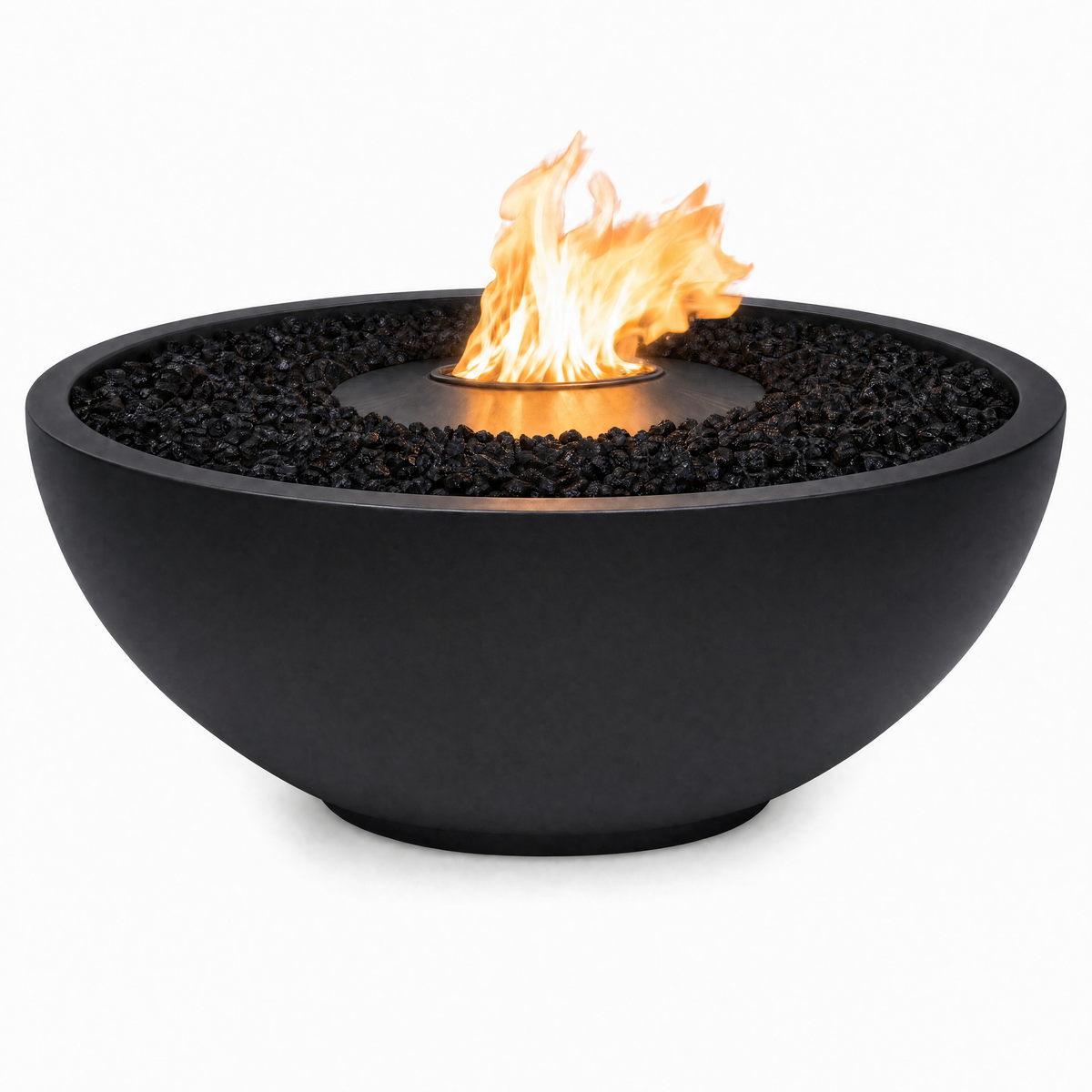Wieland Fire Bowl, Bioethanol or Gas, Round Stainless Steel